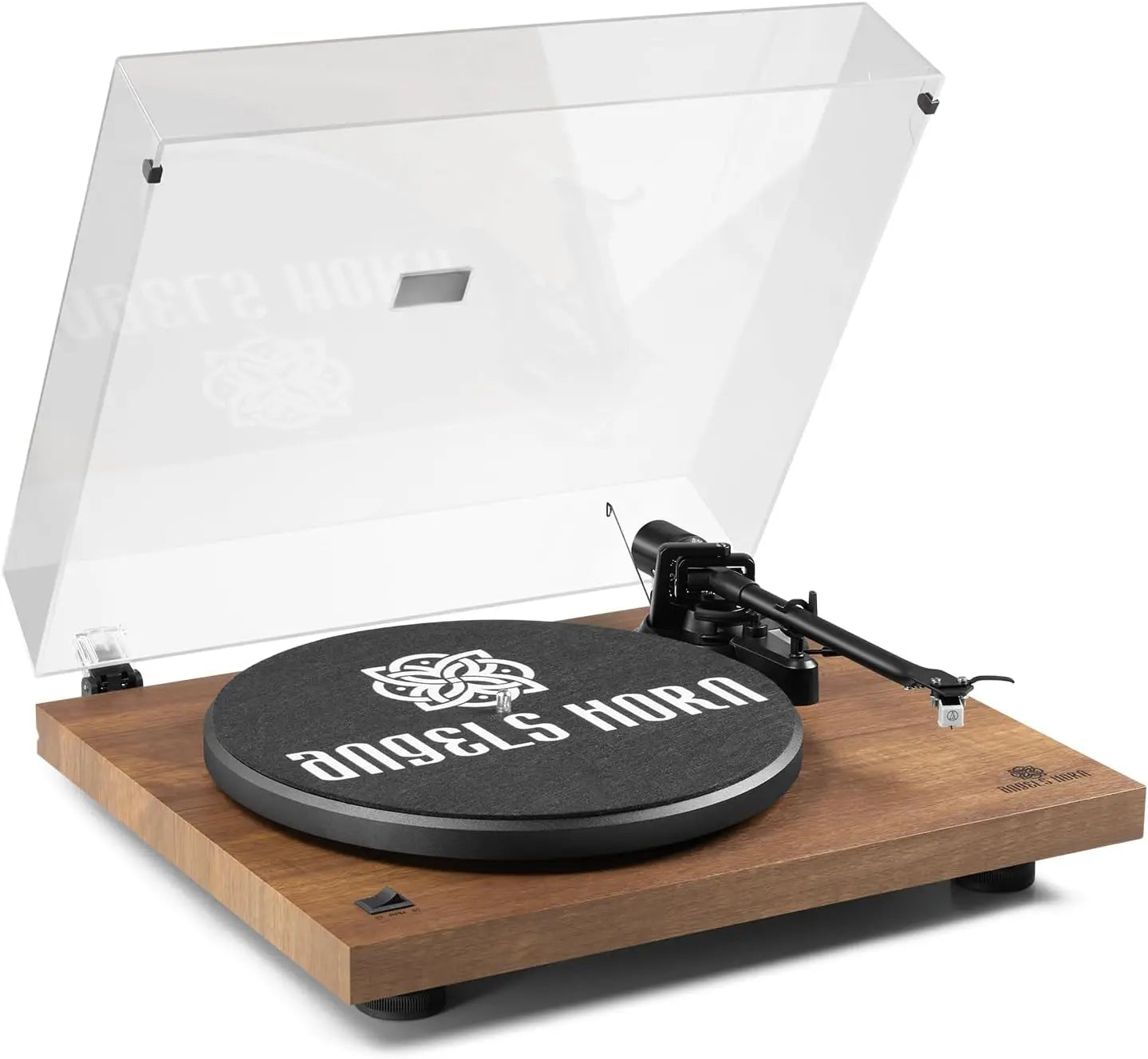 Angels Horn - H002BT-OR - Bluetooth Turntable with Wood Finish
